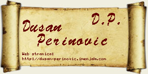 Dušan Perinović vizit kartica